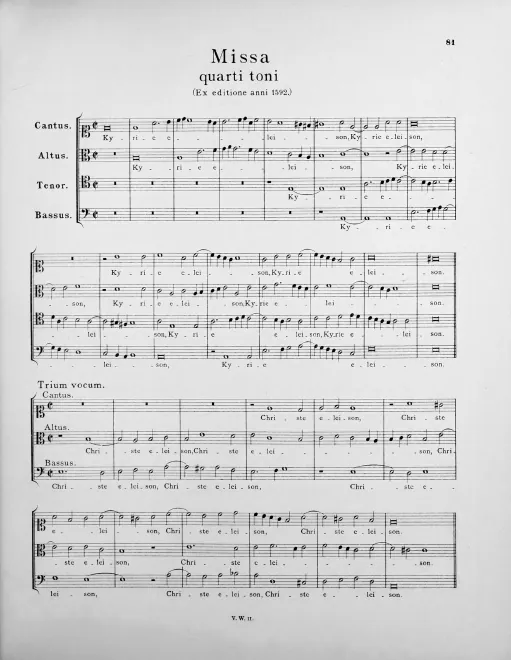 First page of Missa Quarti toni