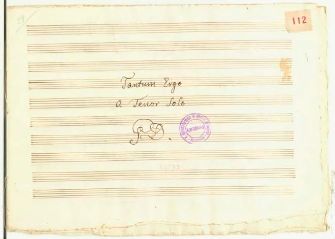 First page of Tantum ergo