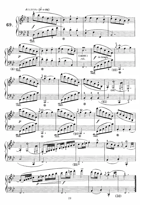 First page of Keyboard Sonata in B-flat major