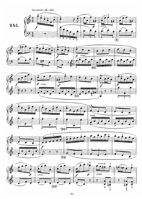 First page of Keyboard Sonata in A minor