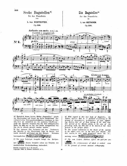 First page of 6 Bagatelles