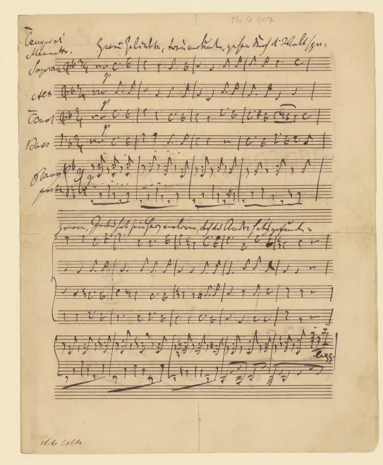 First page of Kleine Hochzeits-Kantate, WoO 16