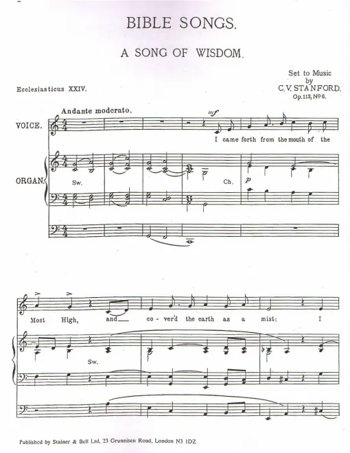 First page of Bible Songs