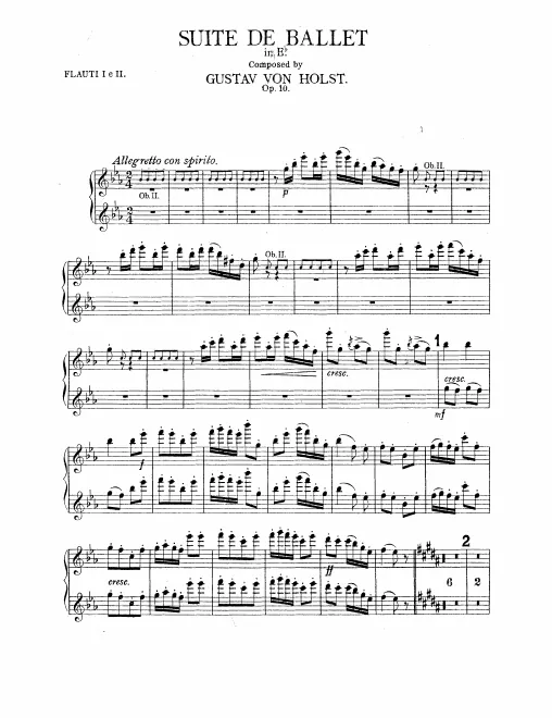 First page of Suite de Ballet