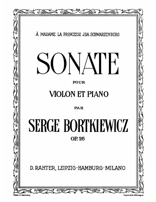 First page of Violin Sonata