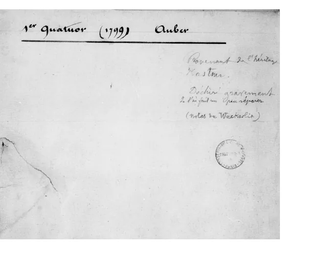 First page of String Quartet No.1