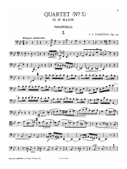 First page of String Quartet No.5