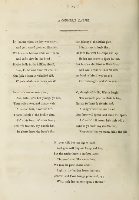 First page of A Country Lassie