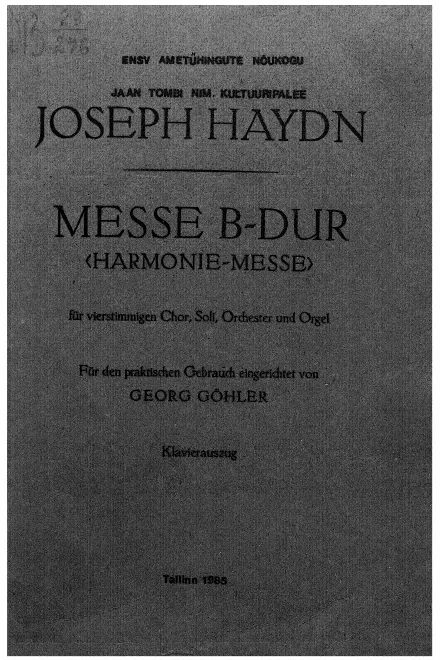 First page of Missa in B-flat major