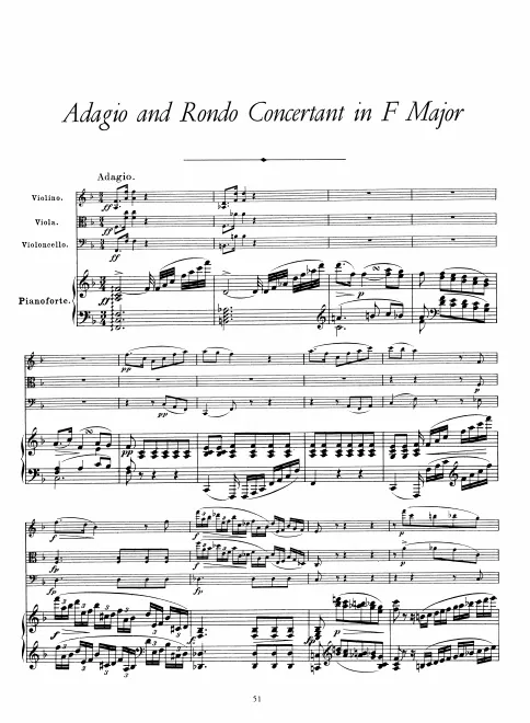 First page of Adagio et rondo concertant