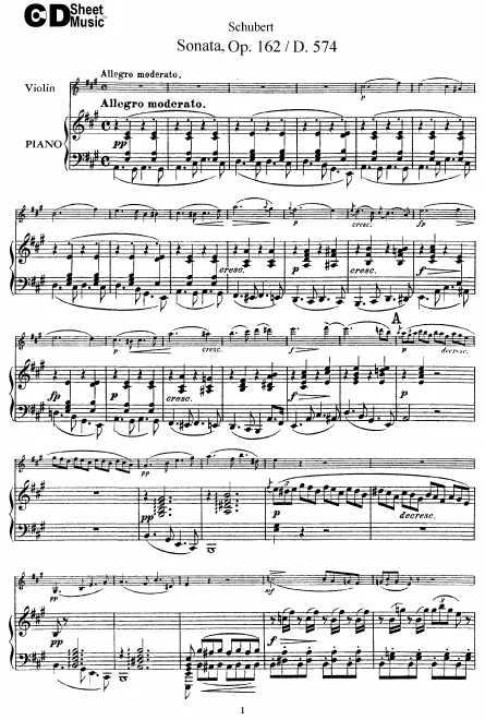 First page of Violin Sonata
