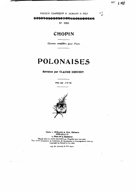 First page of Œuvres complètes pour piano