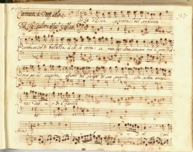 First page of Se d'Elisa spietata il bel sembiante