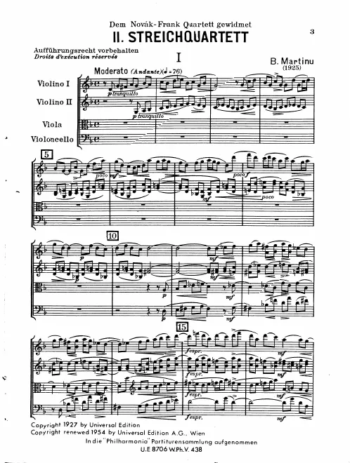 First page of String Quartet No.2