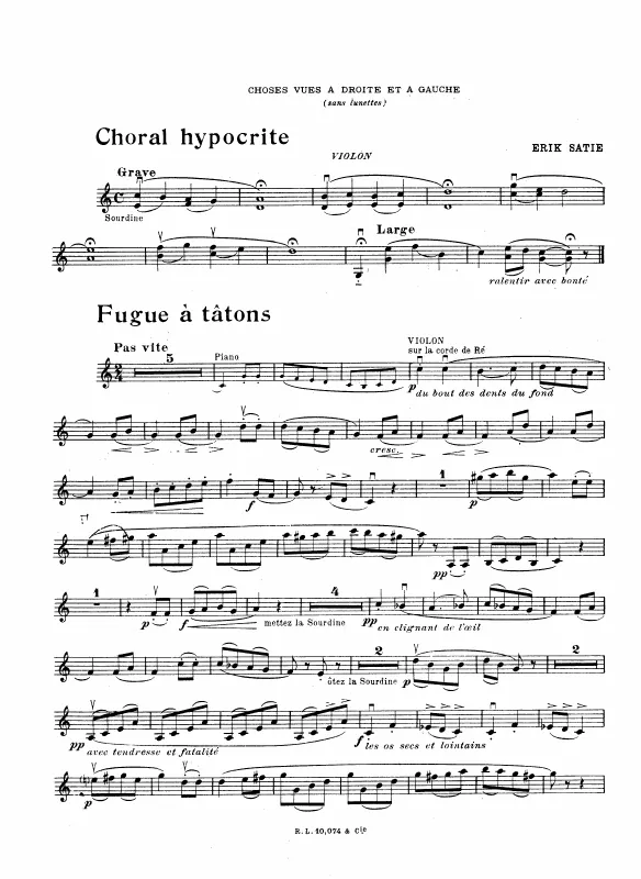 First page of Choses vues à droite et à gauche (sans lunettes)
