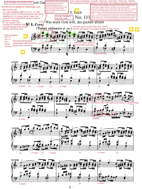 First page of Was mein Gott will, das g'scheh allzeit