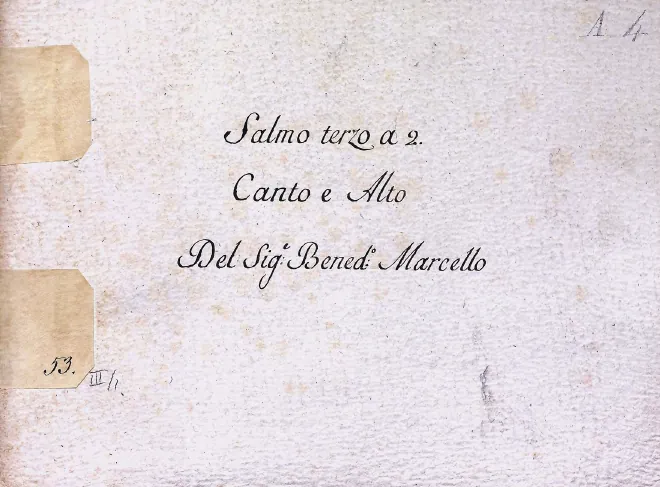 First page of O Dio perché cotanto