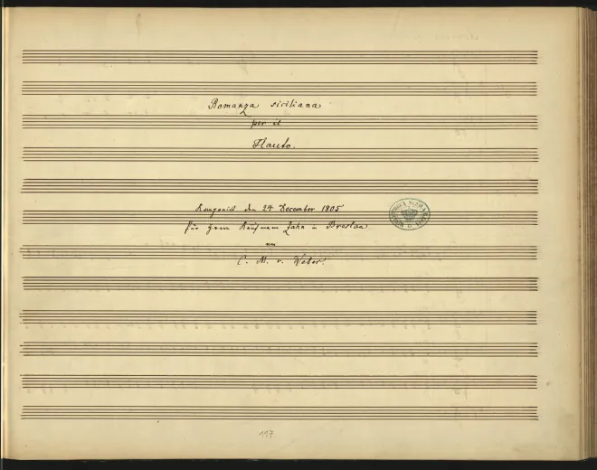 First page of Romanza siciliana