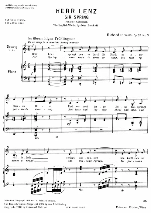 First page of 6 Lieder