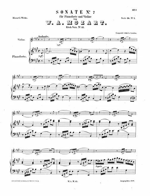 First page of Violin Sonata