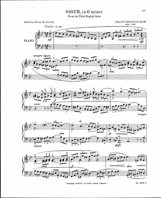 First page of English Suite No.3