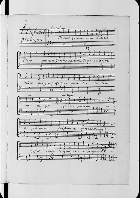 First page of Filius prodigus