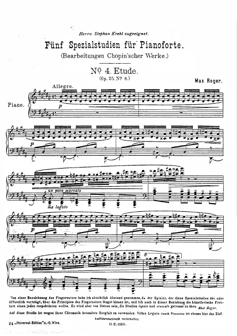First page of 5 Special Studies after Chopin