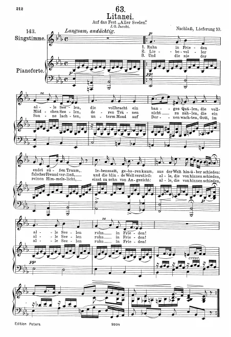 Complete Score (Original / High voice, E♭ major)