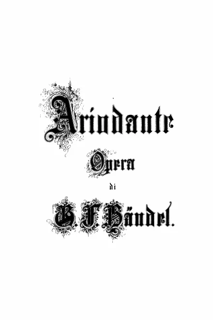 First page of Ariodante