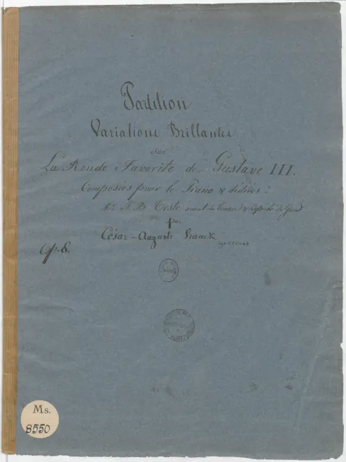 First page of Variations brillantes sur 'Gustave III', CFF 133