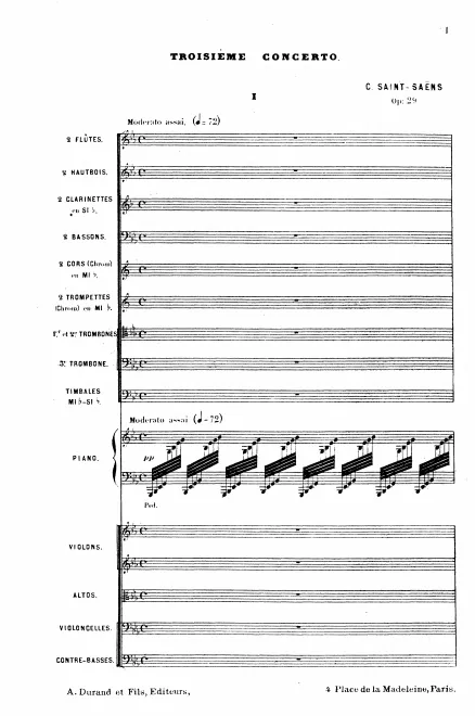 First page of Piano Concerto No.3