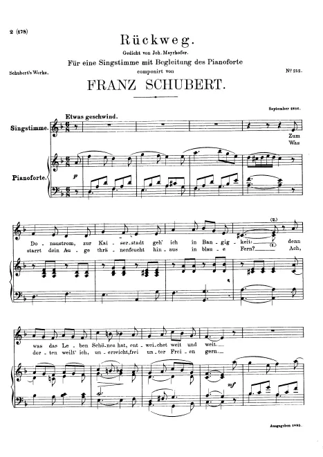 First page of Rückweg