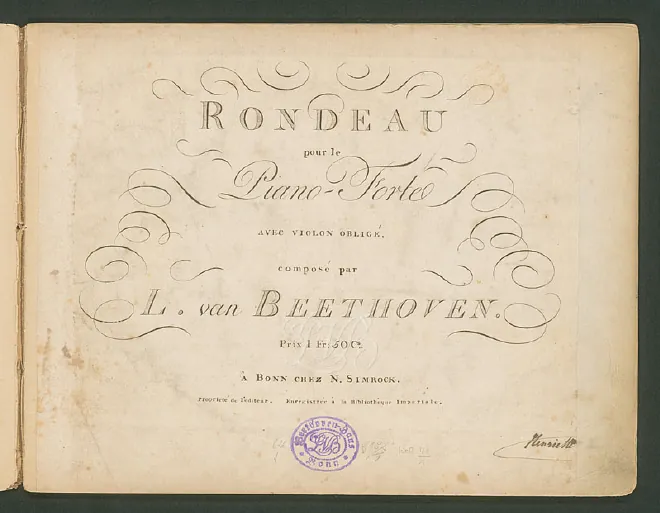 First page of Rondo for Violin and Piano
