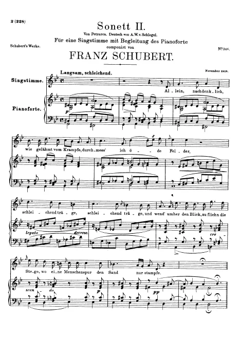 First page of Sonett