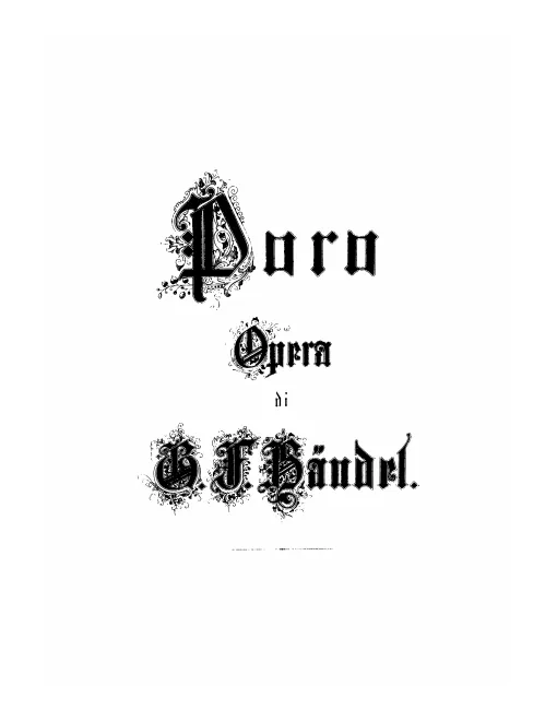First page of Poro, re dell'Indie
