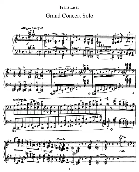 First page of Grosses Konzertsolo