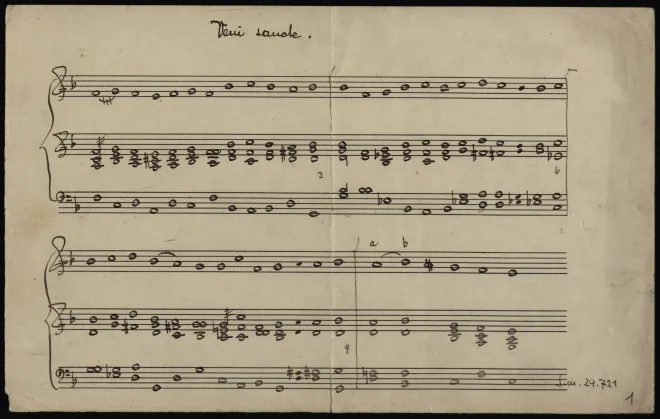 First page of Veni creator spiritus
