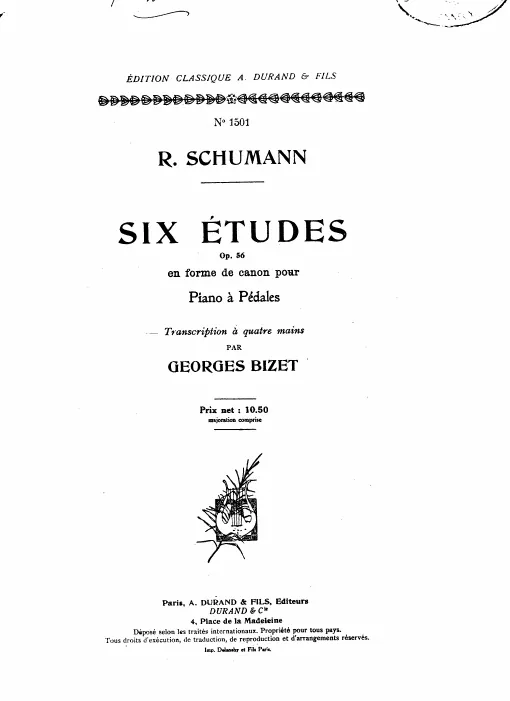 First page of 6 Studien in kanonischer Form für Orgel oder Pedalklavier