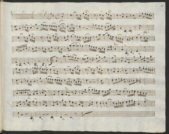 First page of Baryton Trio in D major