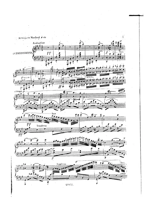 First page of Impromptu sur des Thèmes favorits de l'Opera 'Siège de Corinth'