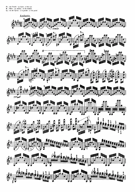 First page of 24 Caprices for Solo Violin
