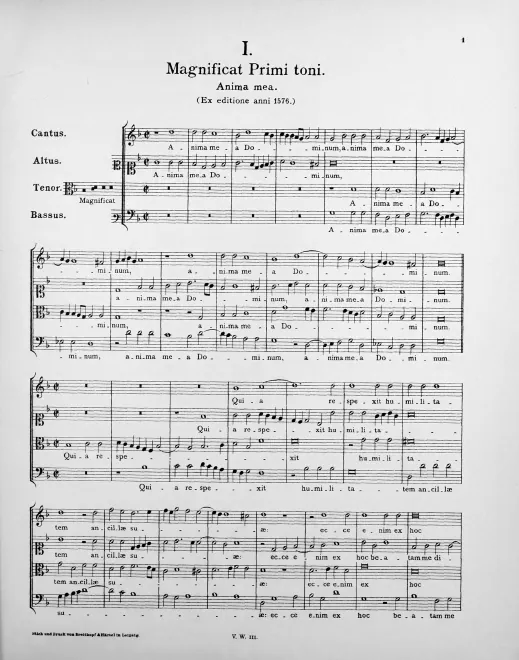 First page of 16 Magnificats