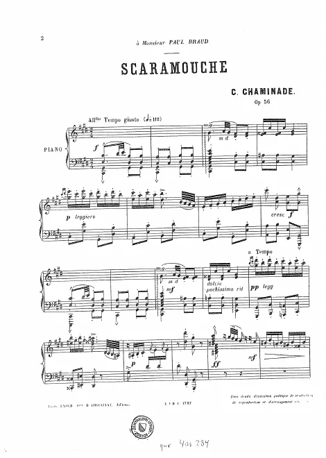 First page of Scaramouche, Op.56