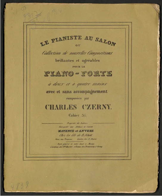 First page of Fantasie & Variations on a Theme from the Opera 'Le Cheval de Bronze' for Piano 4-Hands