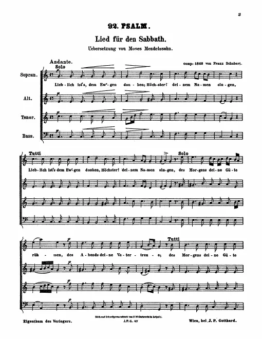 First page of Der 92. Psalm