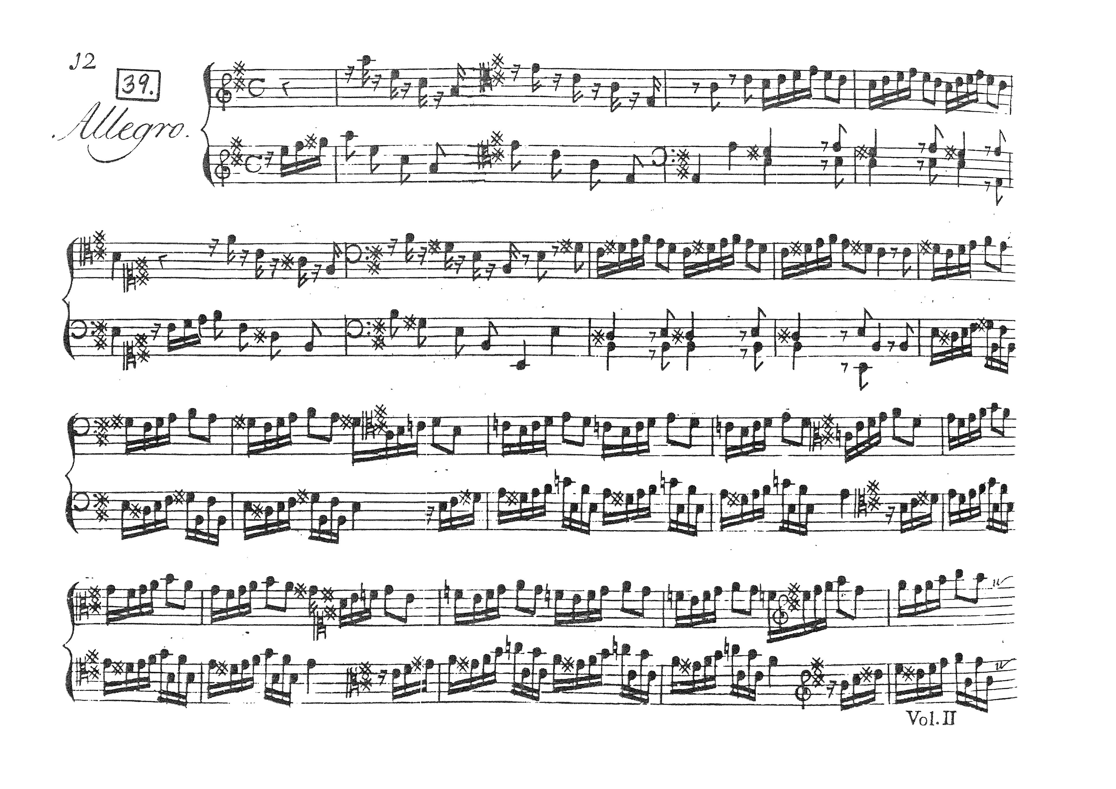 First page of Keyboard Sonata in A major