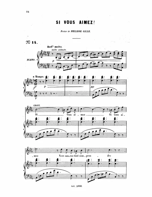 First page of Si vous aimez!