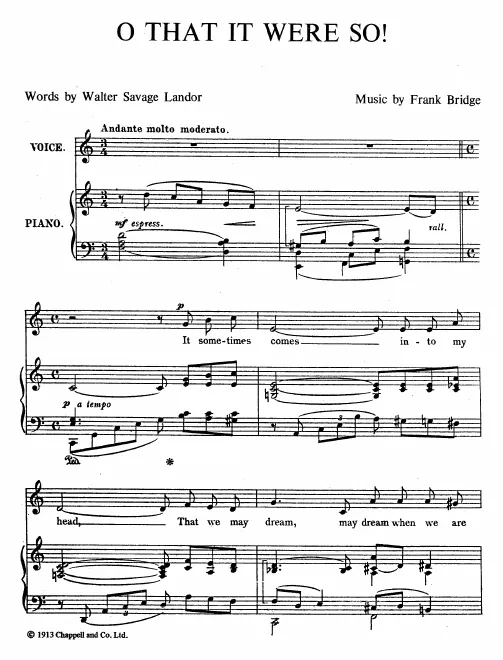 First page of O That it Were So!