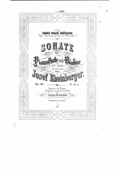 First page of Violin Sonata No.2