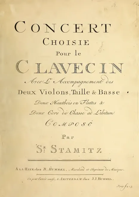 First page of Harpsichord Concerto in D major, S 303.1